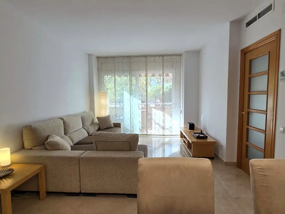 Sala d'estar de Pis en venda en Castelldefels amb Aire condicionat, Terrassa i Balcó