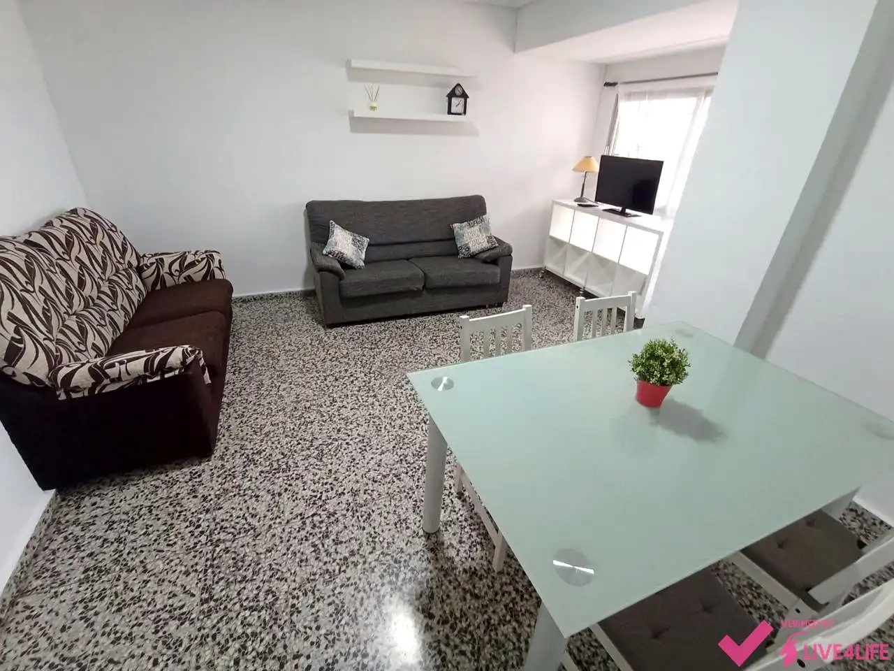 Wohnzimmer von Wohnung zur Miete in Valencia mit Terrasse und Möbliert