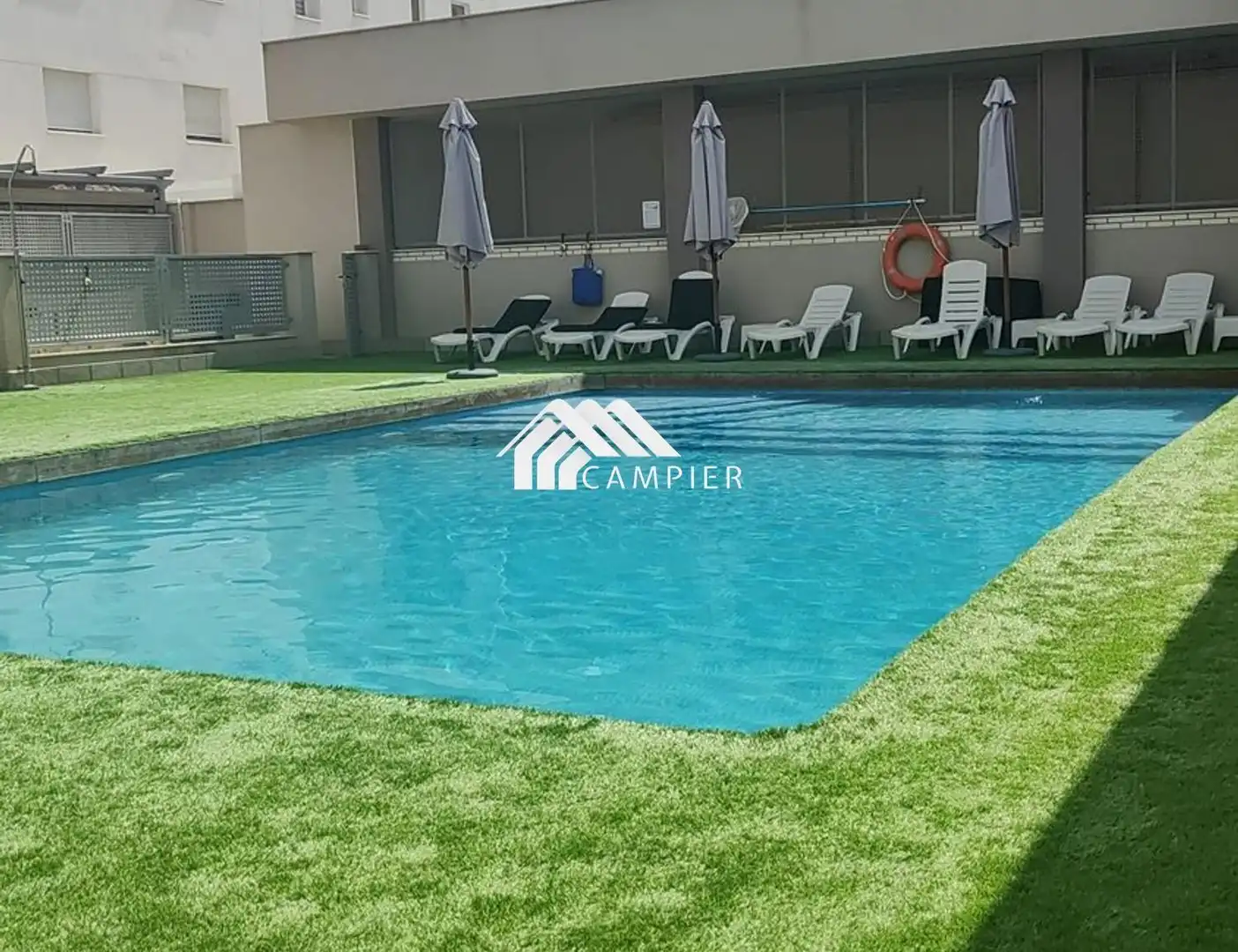 Swimming pool of Flat for sale in  Albacete Capital  with Heating, Storage room and Furnished