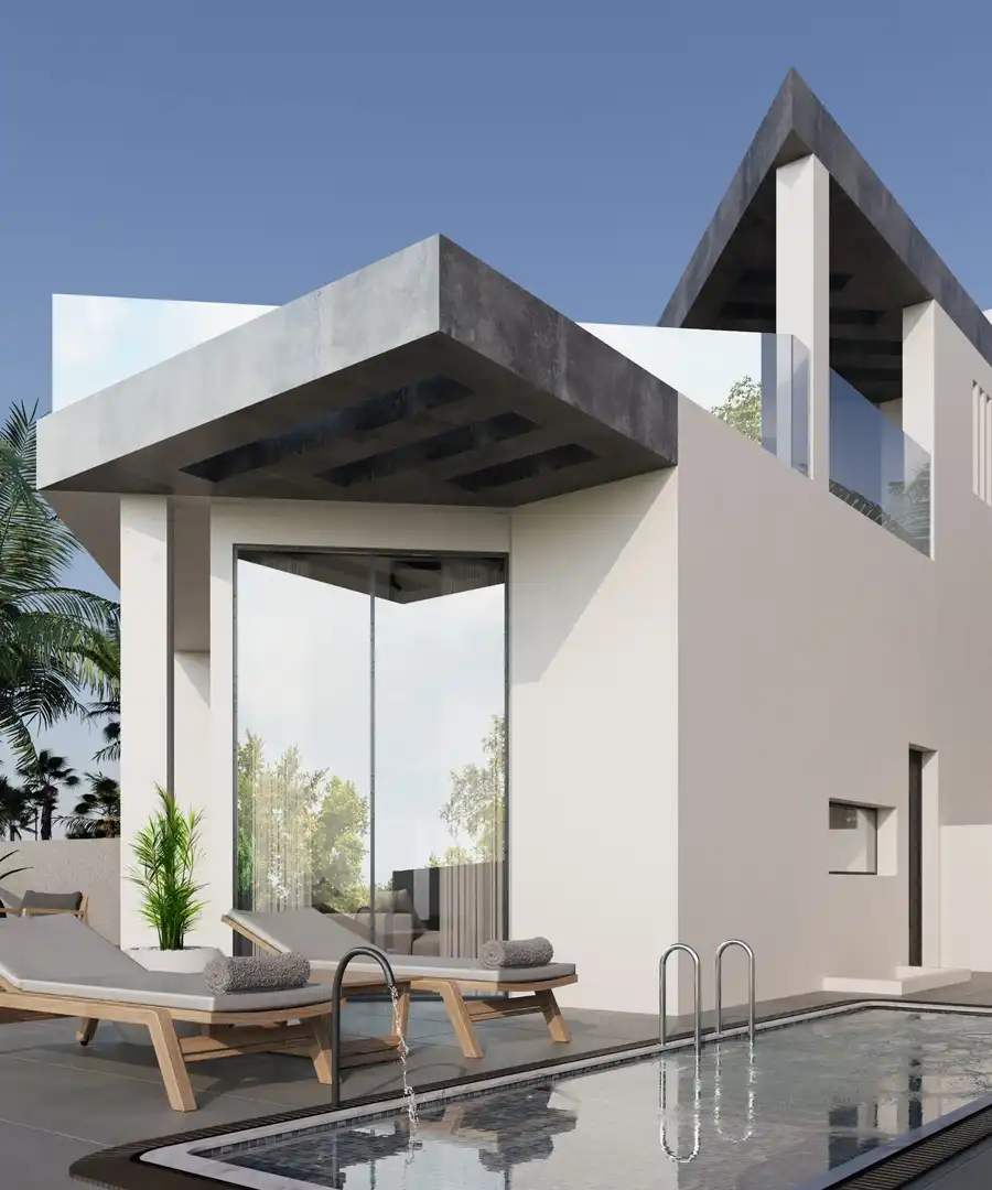 Vista exterior de Casa o xalet en venda en Adeje amb Aire condicionat, Jardí privat i Piscina