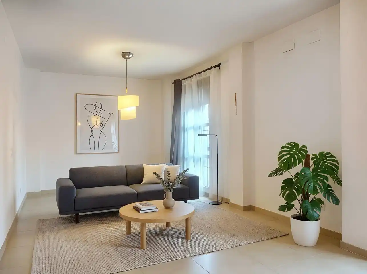 Sala de estar de Casa adosada en venta en Sevilla con Aire acondicionado, Calefacción y Parquet