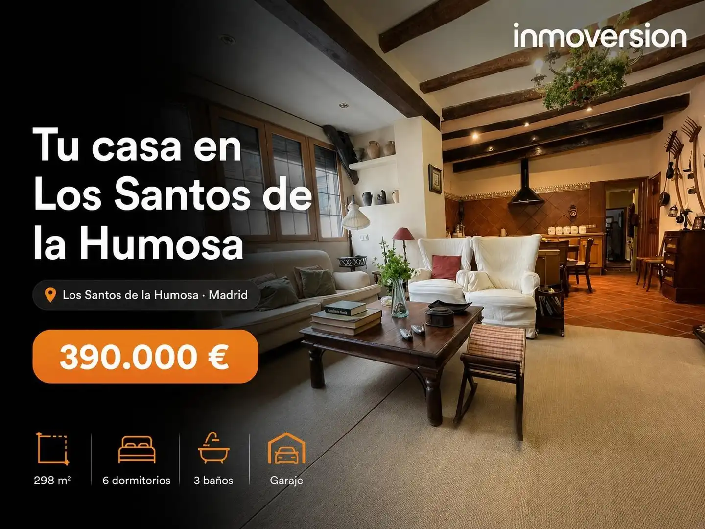 Living room of Country homes for sale in Los Santos de la Humosa  with Air Conditioner, Heating and Private garden