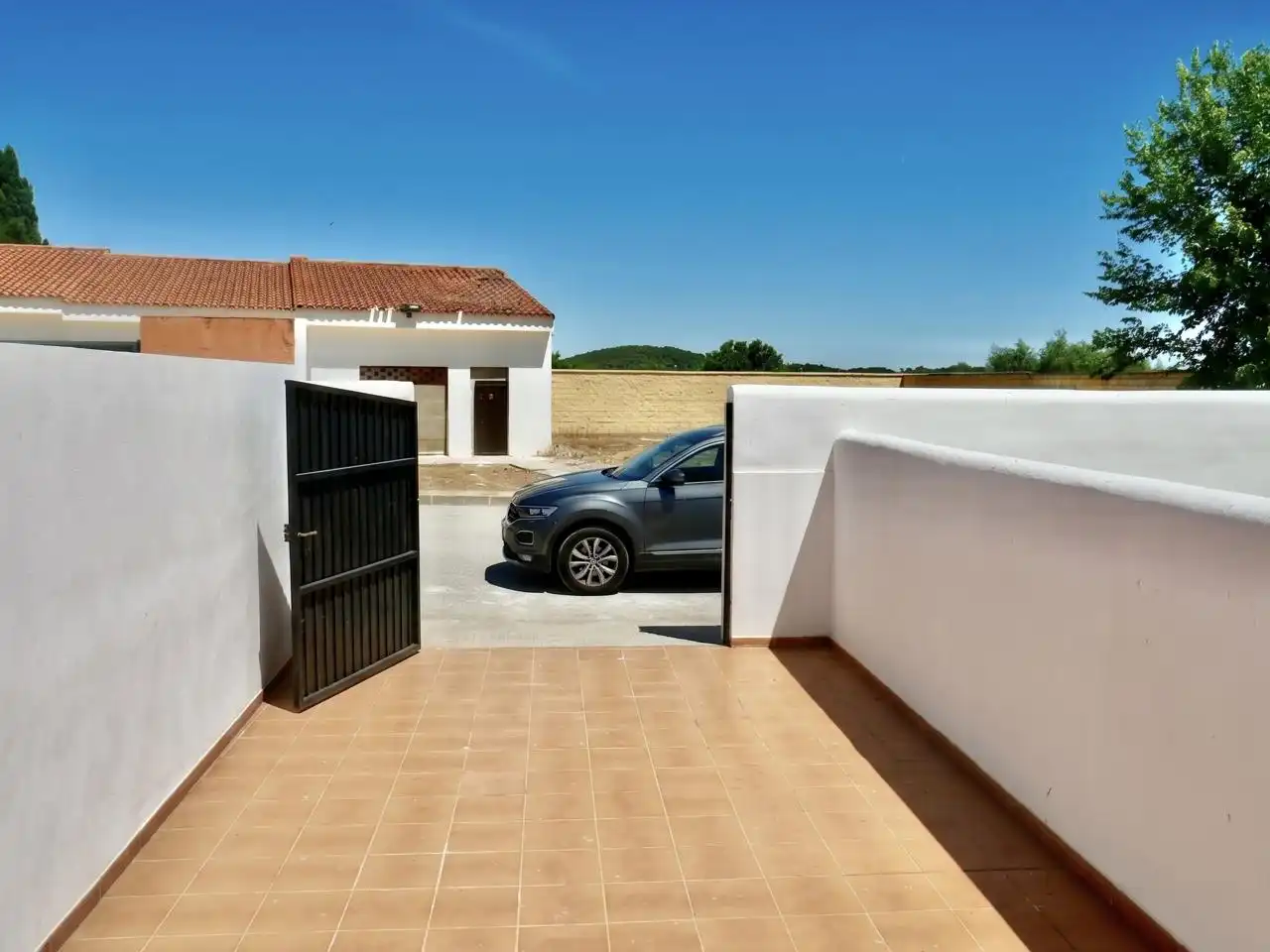 Terraza de Casa adosada en venta en El Ronquillo con Jardín privado, Terraza y Piscina