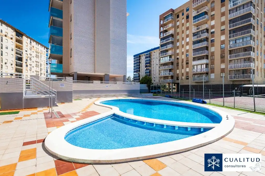 Swimming pool of Flat for sale in Benicasim / Benicàssim  with Storage room
