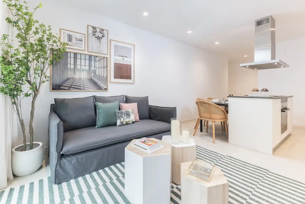 Sala d'estar de Apartament de lloguer en Barcelona amb Aire condicionat, Calefacció i Terrassa