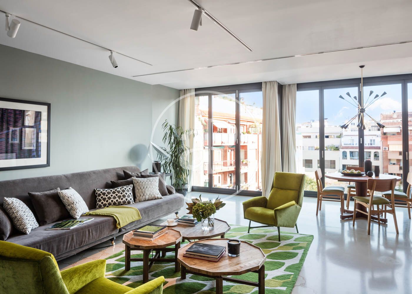 Living room of Flat to rent in  Barcelona Capital  with Air Conditioner, Heating and Storage room