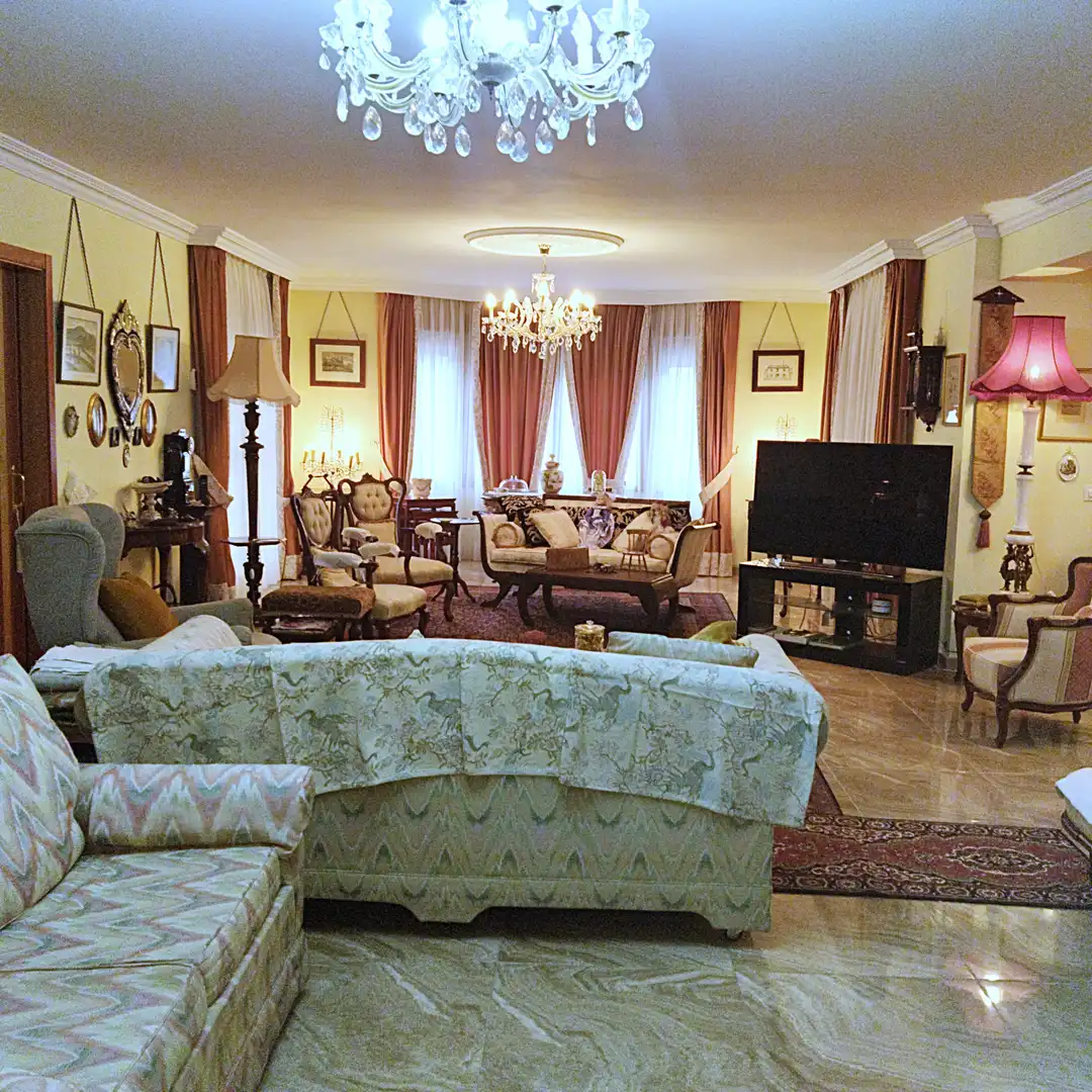 Living room of Houses for sale in El Escorial  with Heating, Private garden and Parquet flooring