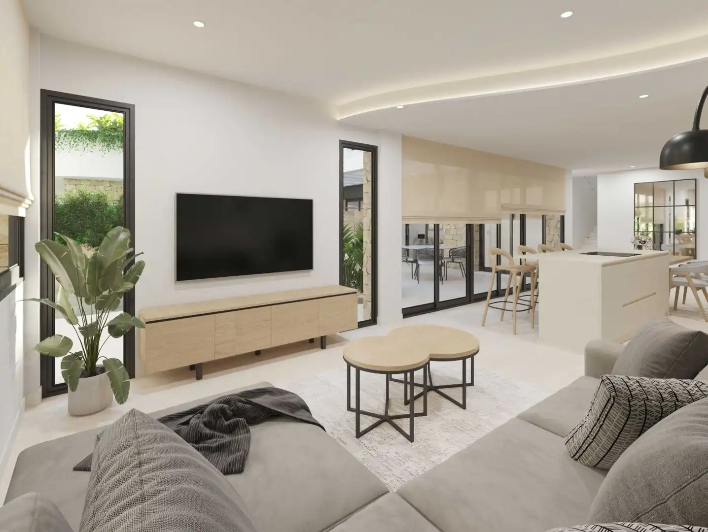 Sala de estar de Casa adosada en venta en Almoradí con Jardín privado, Terraza y Piscina