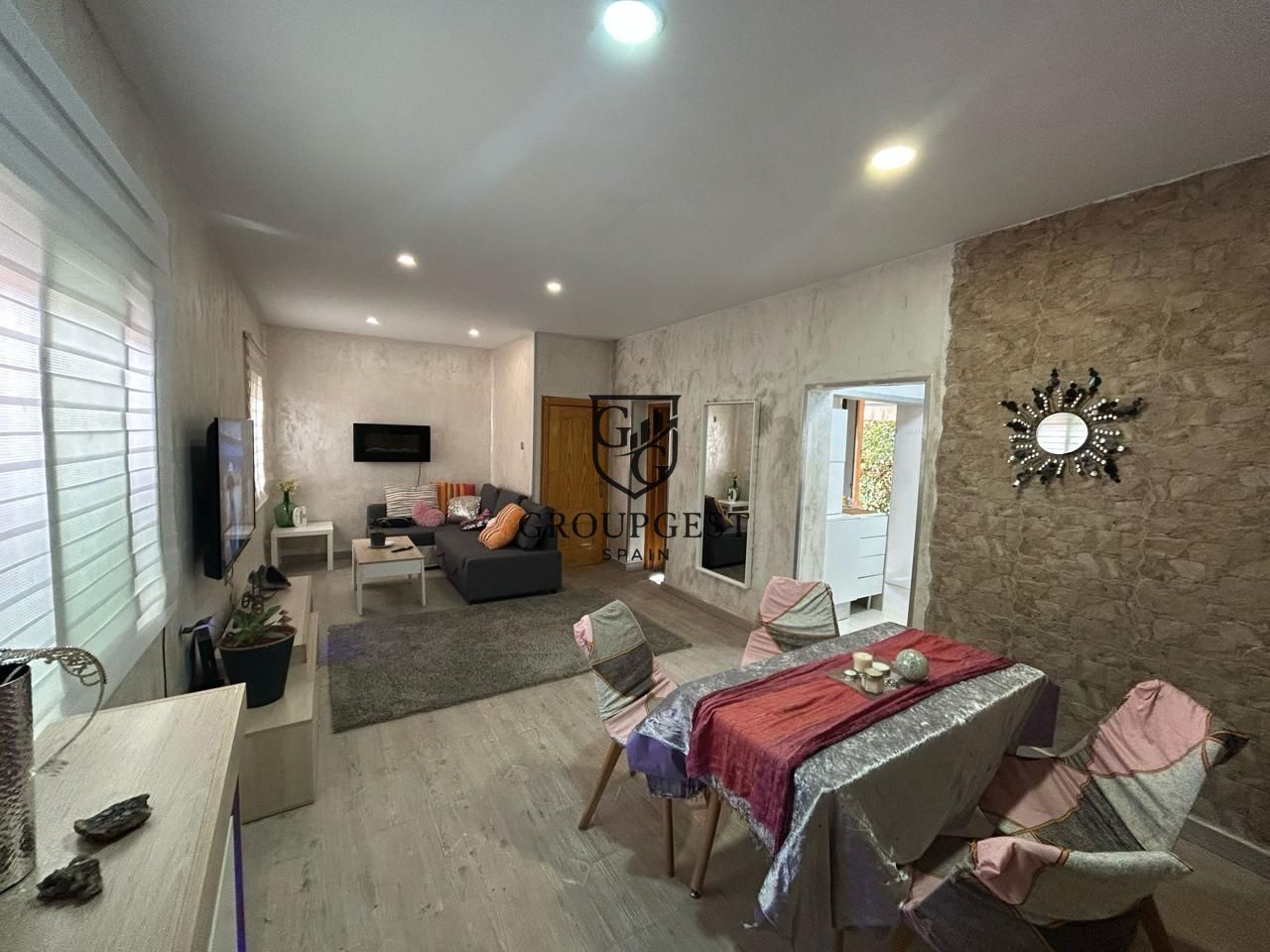 Living room of Planta baja for sale in Málaga Capital  with Air Conditioner, Terrace and Furnished