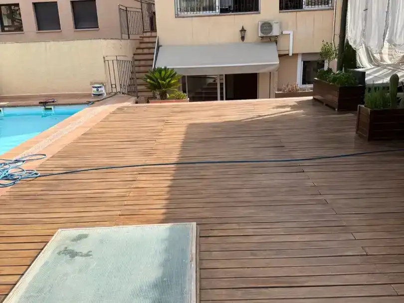 Terrasse von Wohnung zur Miete in Manresa mit Klimaanlage, Schwimmbad und Balkon