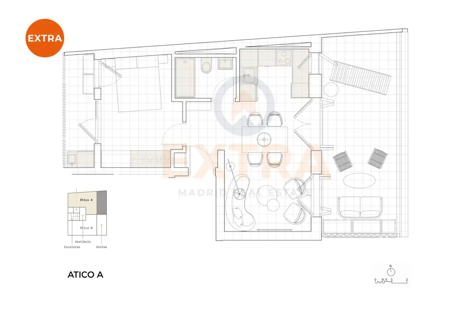 Ático en venta en Madrid con Aire acondicionado, Calefacción y Terraza