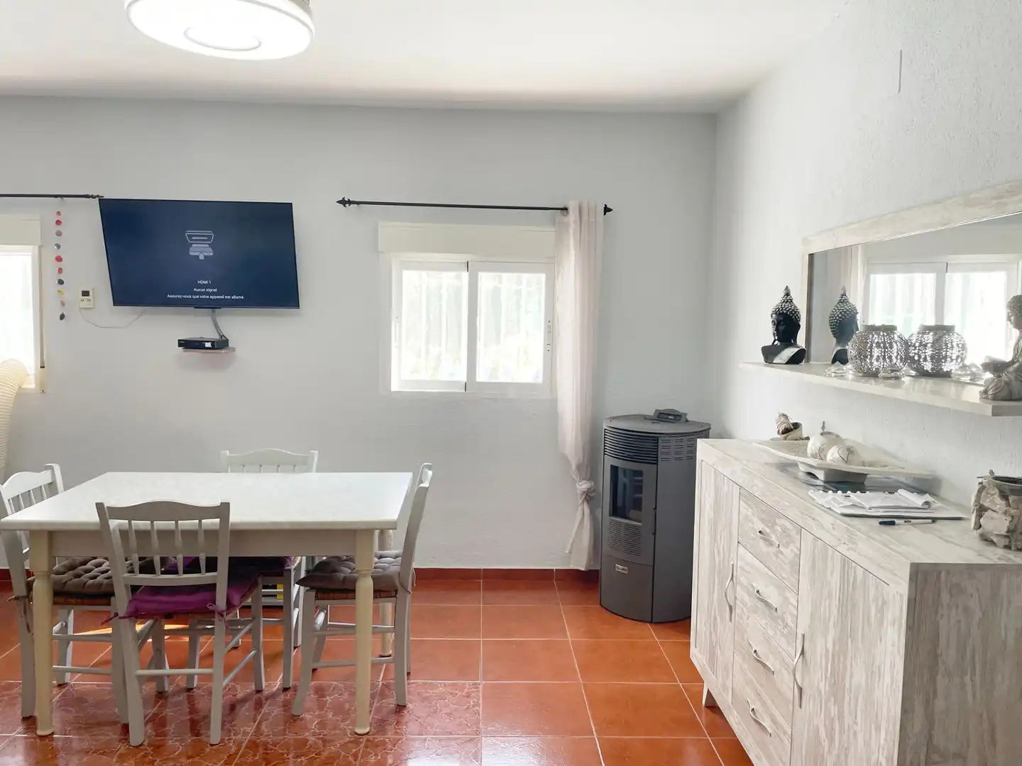 Menjador de Finca rústica en venda en Peñíscola / Peníscola amb Calefacció, Jardí privat i Terrassa