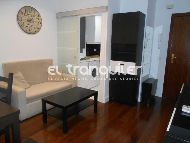 Sala d'estar de Pis de lloguer en  Madrid Capital amb Aire condicionat, Moblat i Rentadora
