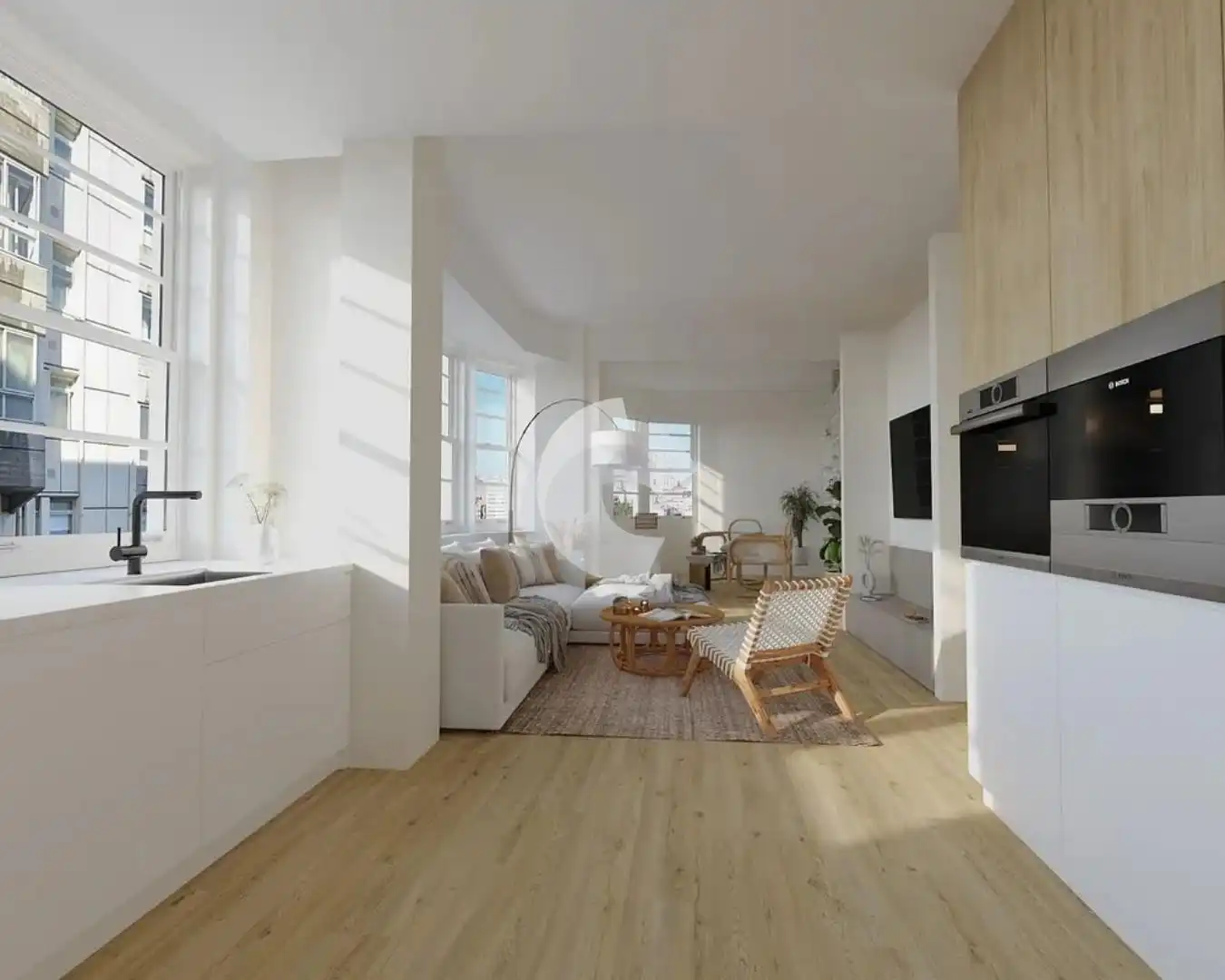 Sala de estar de Piso en venta en A Coruña Capital  con Calefacción, Terraza y Balcón