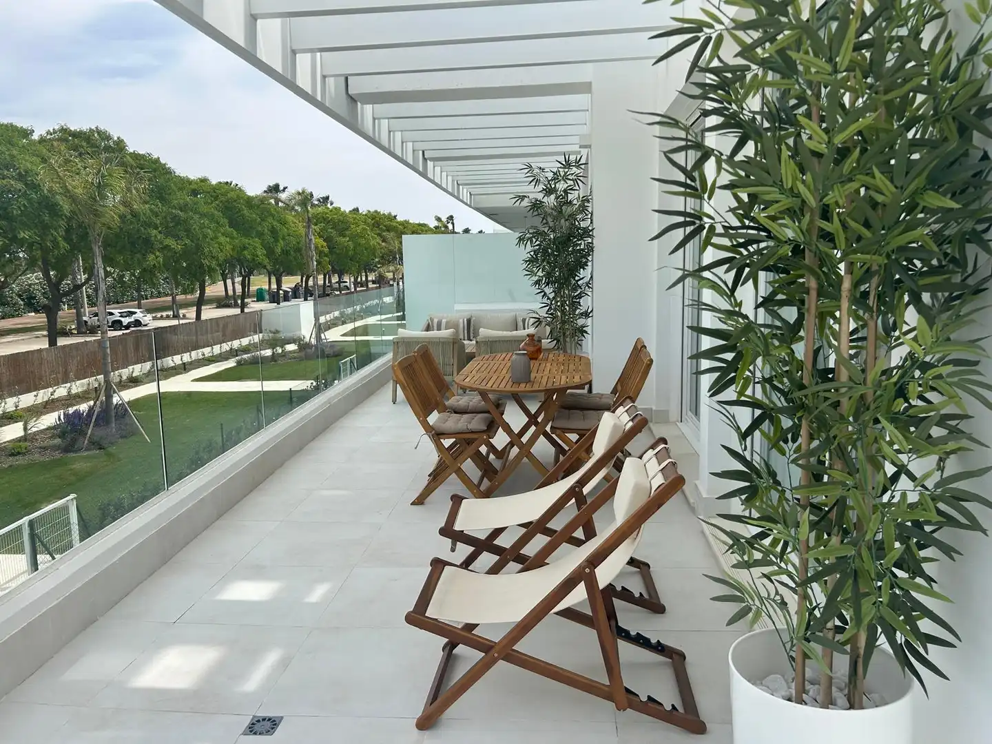 Terrassa de Apartament de lloguer en Chipiona amb Aire condicionat, Calefacció i Terrassa
