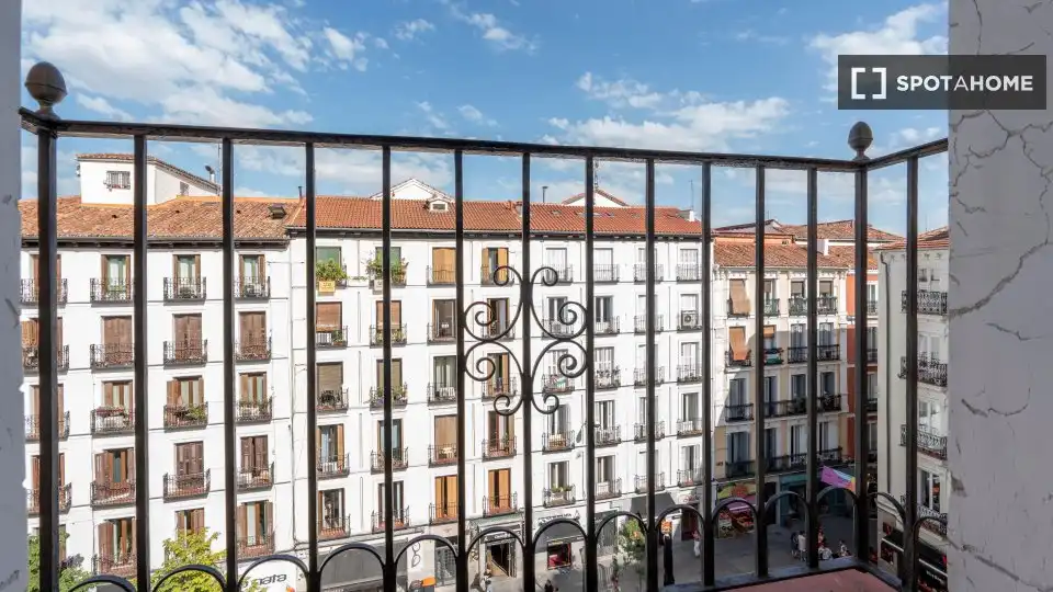 Balcony of Flat for rent in Madrid  with Air Conditioner, Heating and Furnished