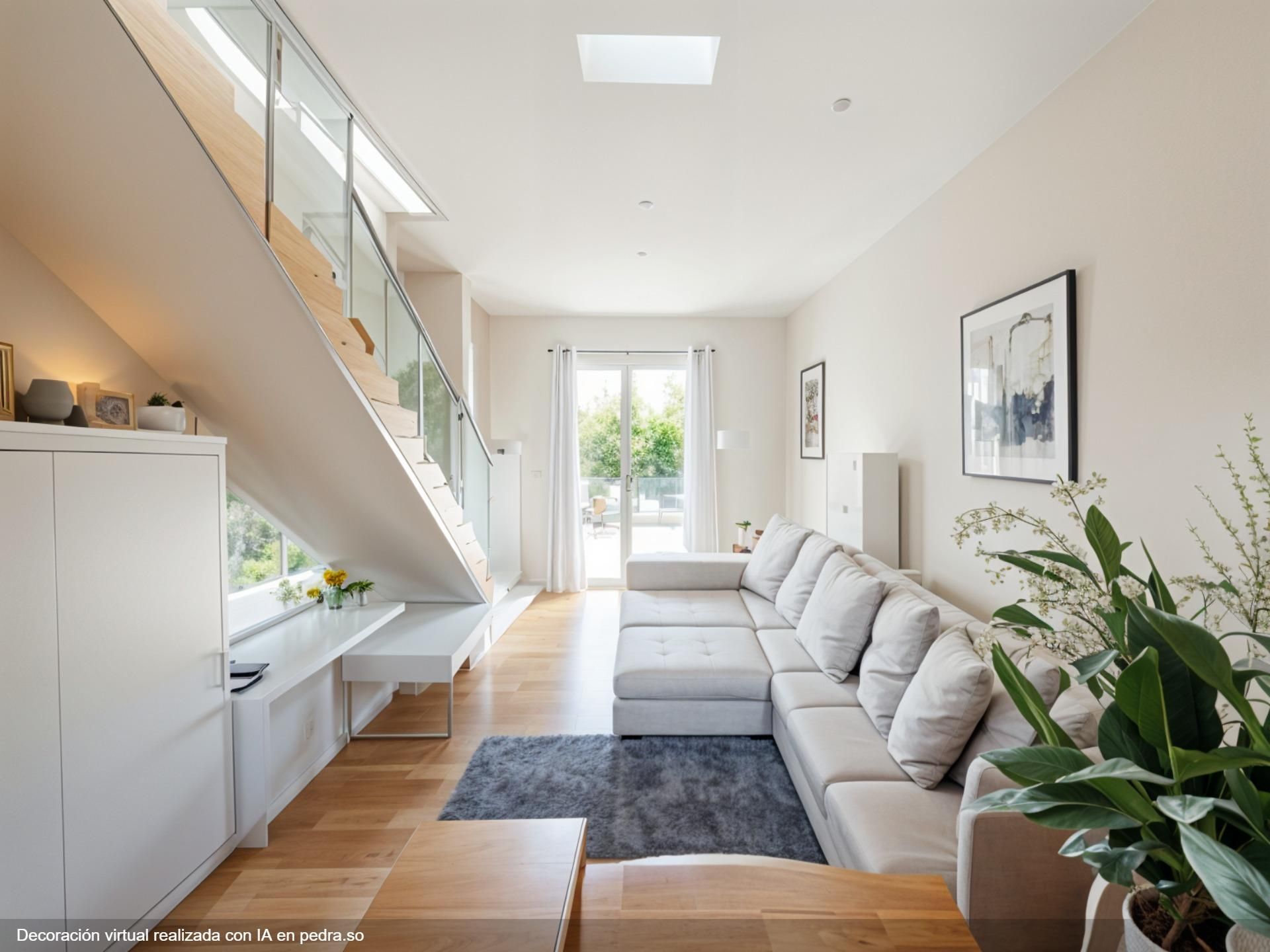 Living room of Duplex for sale in  Madrid Capital  with Air Conditioner, Heating and Terrace