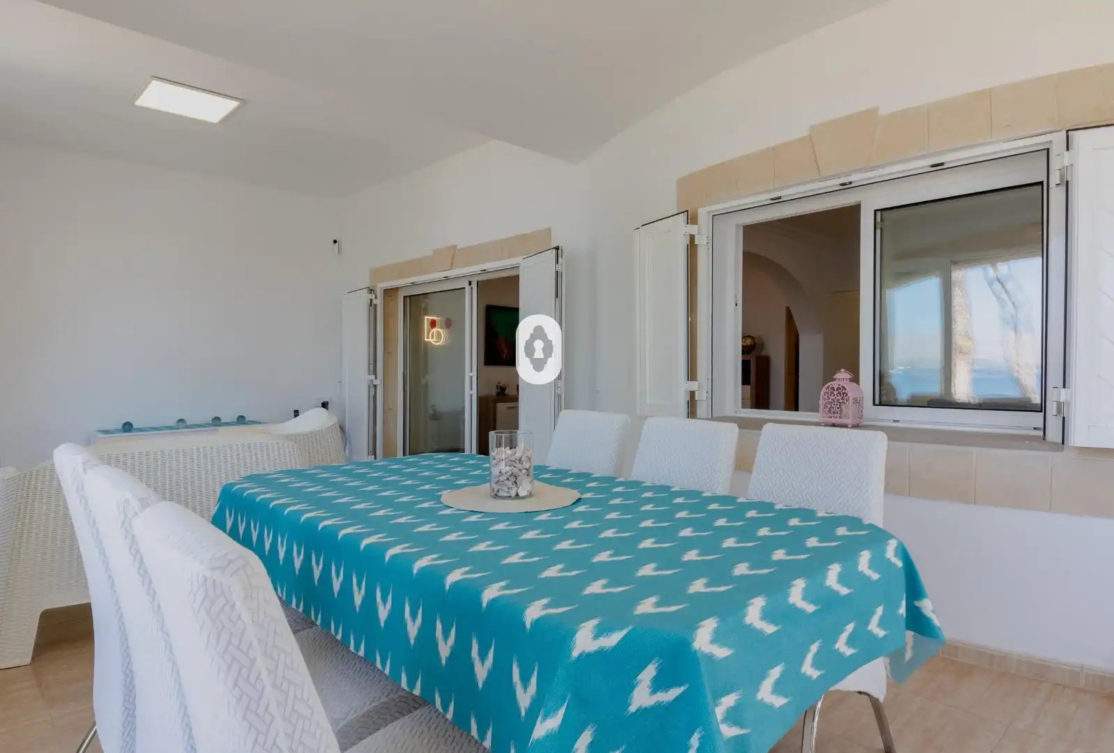 Menjador de Casa adosada en venda en Alcúdia amb Aire condicionat, Jardí privat i Parquet