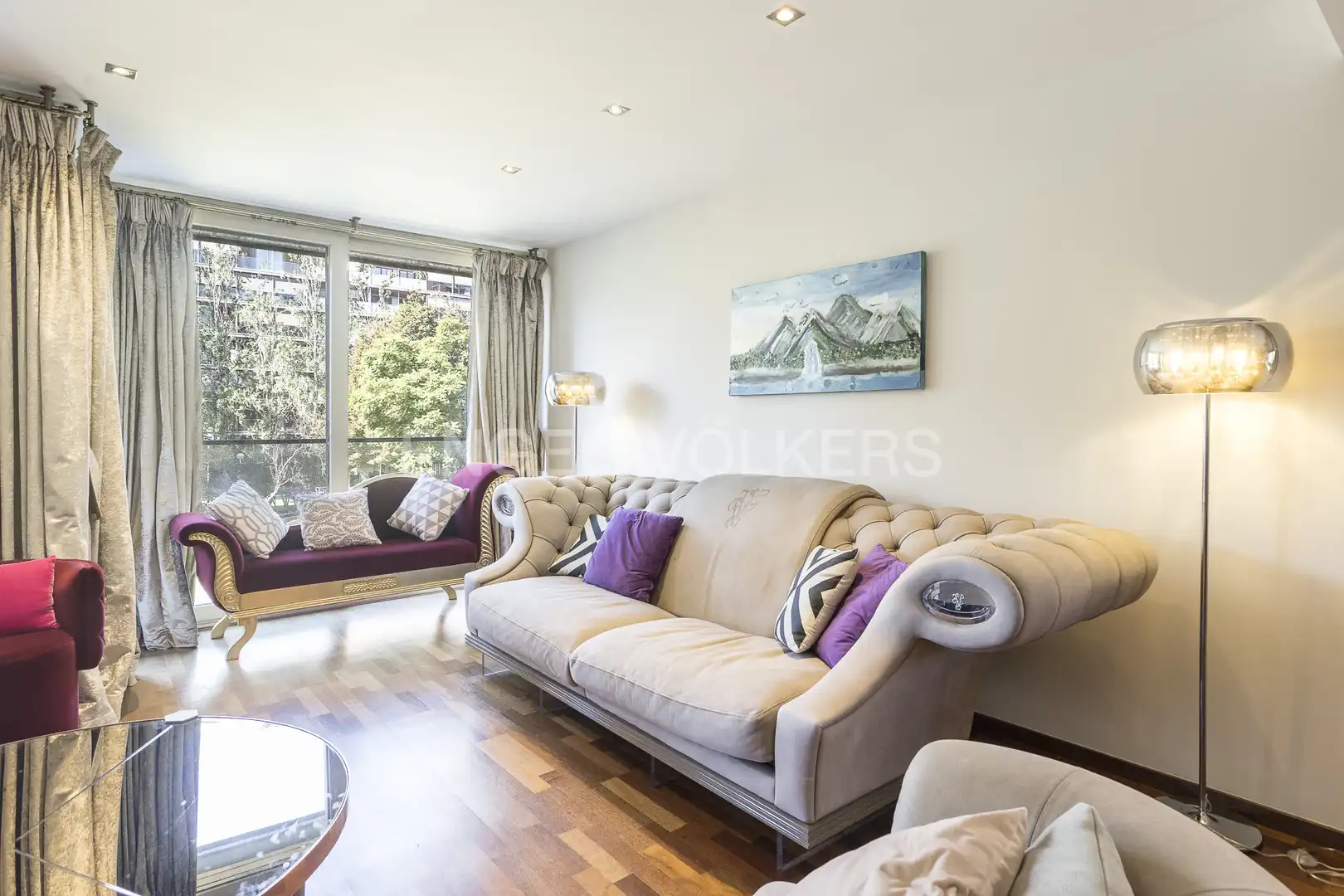 Sala de estar de Piso de alquiler en Barcelona con Aire acondicionado, Calefacción y Jardín privado