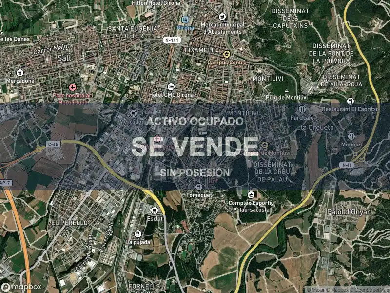 Vista exterior de Pis en venda en Girona