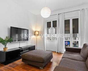 Living room of Apartment for sale in Gijón   with Heating, Parquet flooring and Balcony