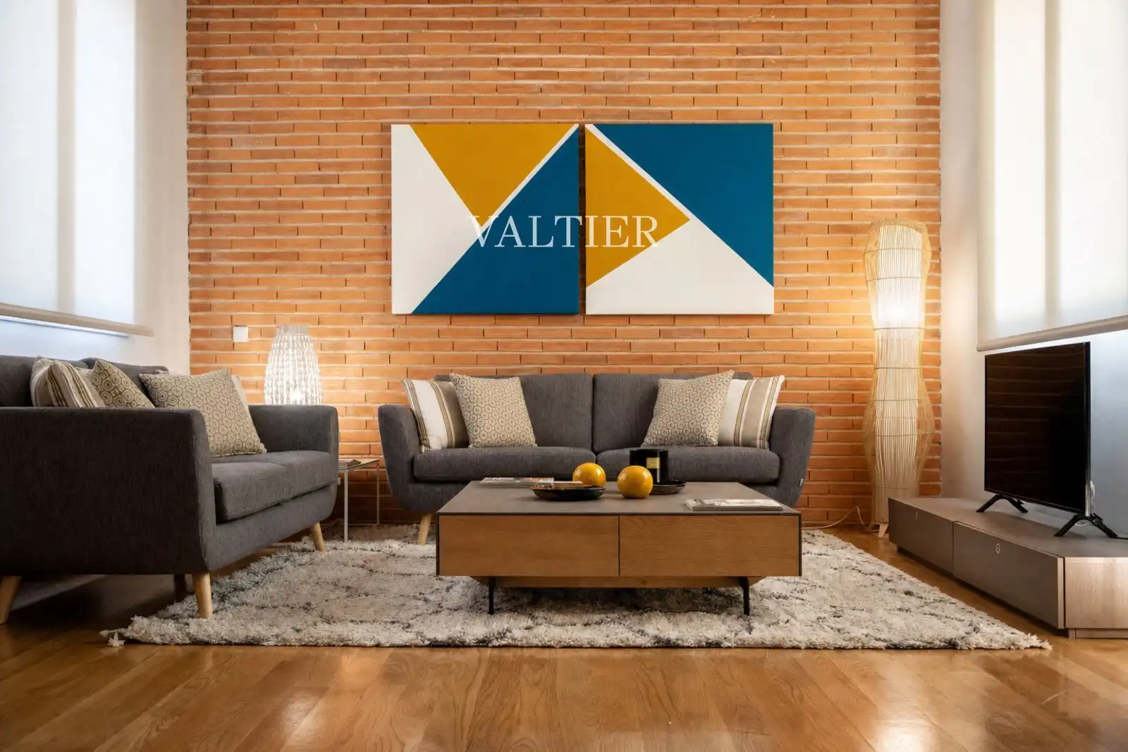 Living room of Flat for rent in Madrid  with Air Conditioner and Furnished