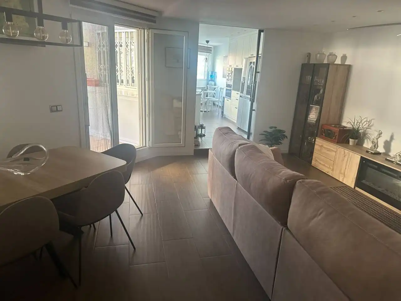 Living room of Attic for sale in Valencia  with Air Conditioner, Parquet flooring and Terrace
