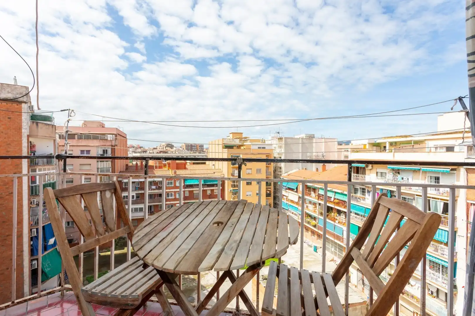 Terrasse von Wohnung zum Verkauf in Sant Adrià de Besòs mit Heizung, Parkett und Balkon