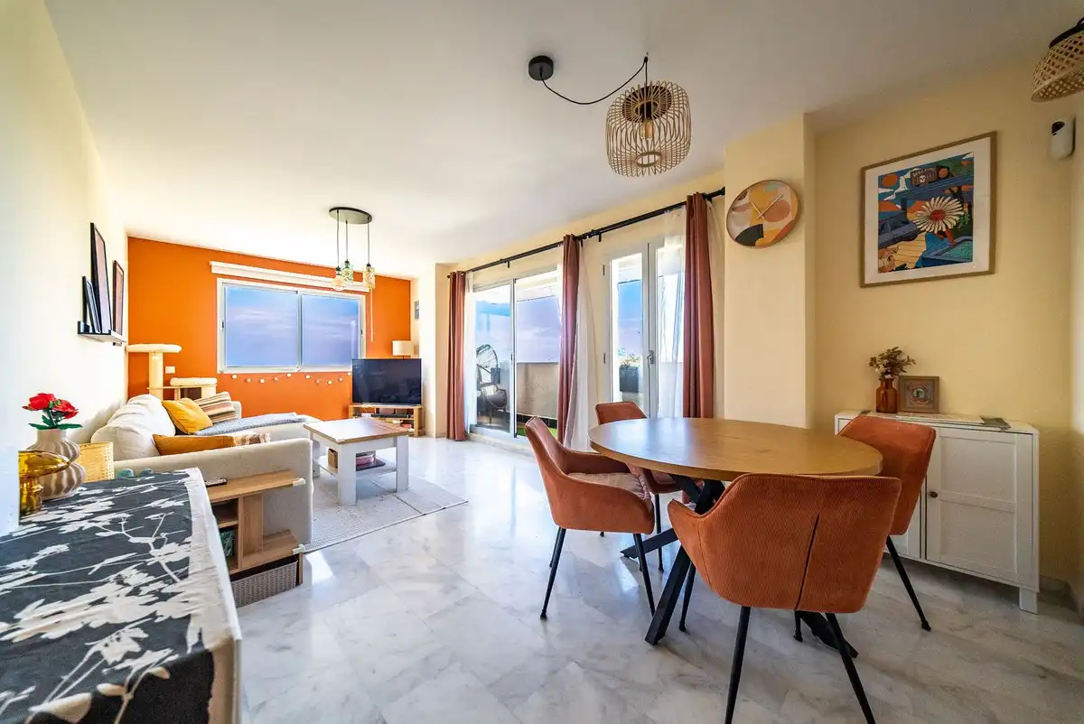 Sala de estar de Apartamento en venta en Mijas con Aire acondicionado, Calefacción y Terraza