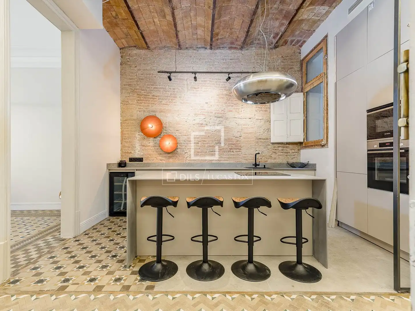 Kitchen of Flat for sale in Barcelona  with Air Conditioner, Private garden and Terrace