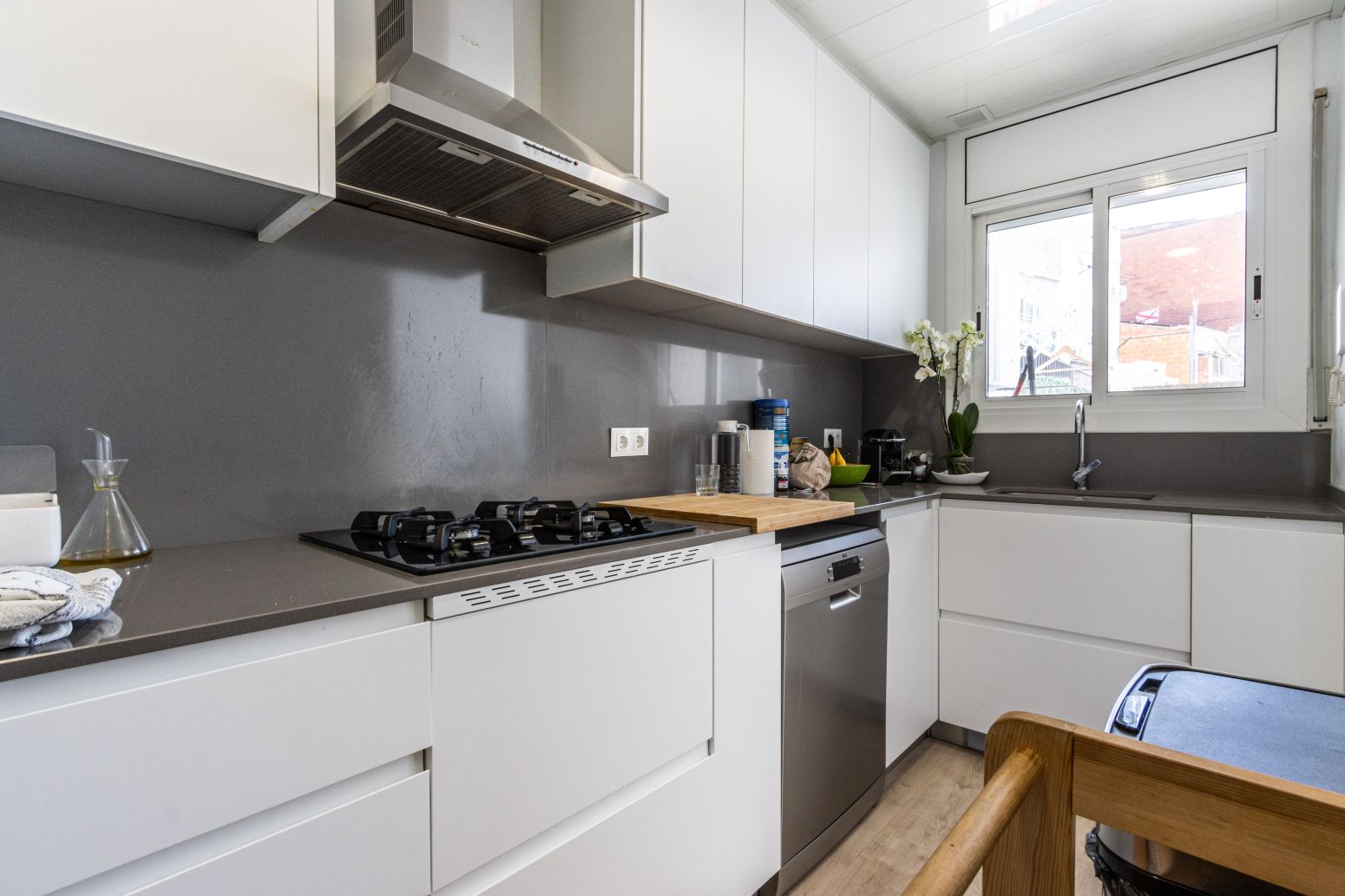 Kitchen of Flat for sale in Terrassa  with Heating, Private garden and Parquet flooring