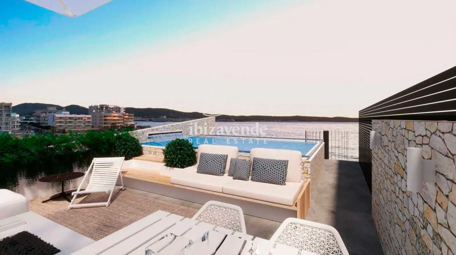 Terrace of Flat for sale in Sant Antoni de Portmany  with Heating, Terrace and Swimming Pool