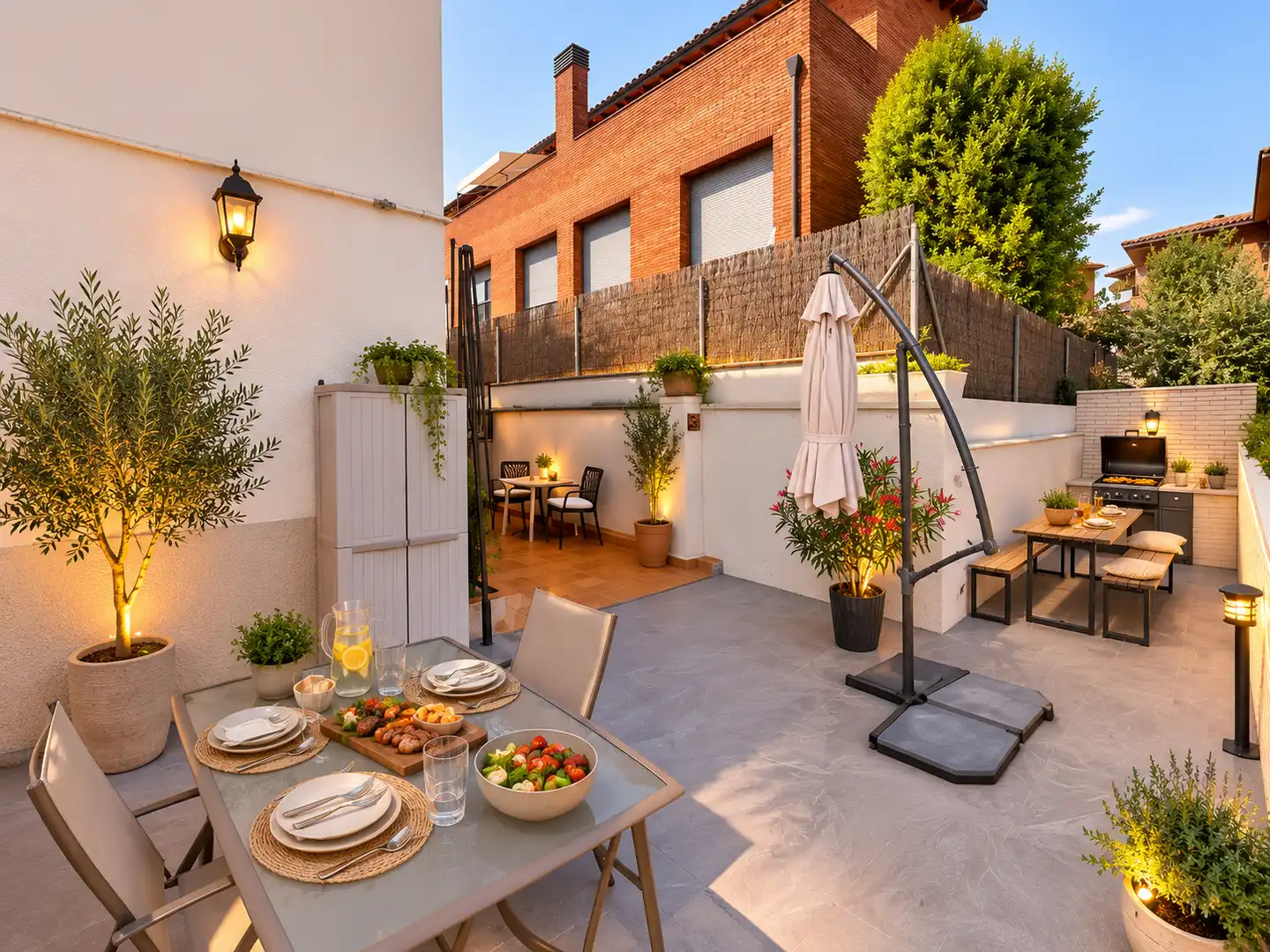 Terraza de Casa adosada en venta en Sant Cugat del Vallès con Aire acondicionado, Calefacción y Jardín privado