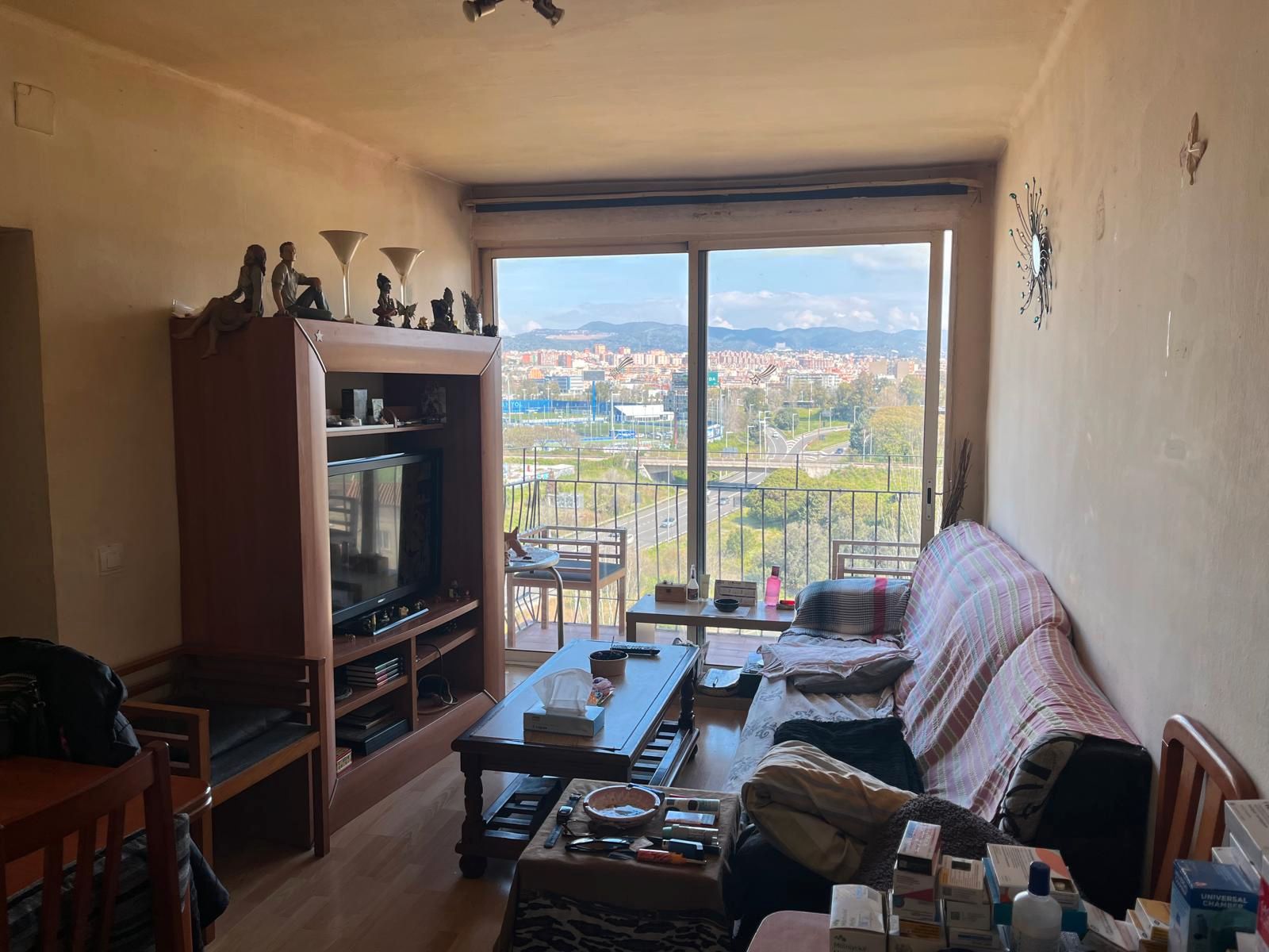 Sala d'estar de Pis en venda en Sant Adrià de Besòs amb Moblat, Forn i Rentadora