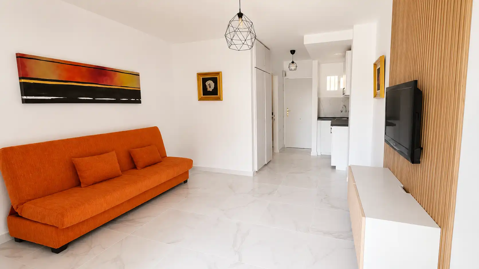 Sala d'estar de Estudi en venda en Benalmádena amb Aire condicionat, Calefacció i Piscina comunitària