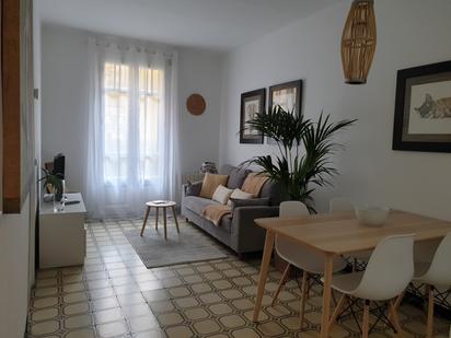 Living room of Flat for sale in  Barcelona Capital  with Heating, Furnished and Balcony