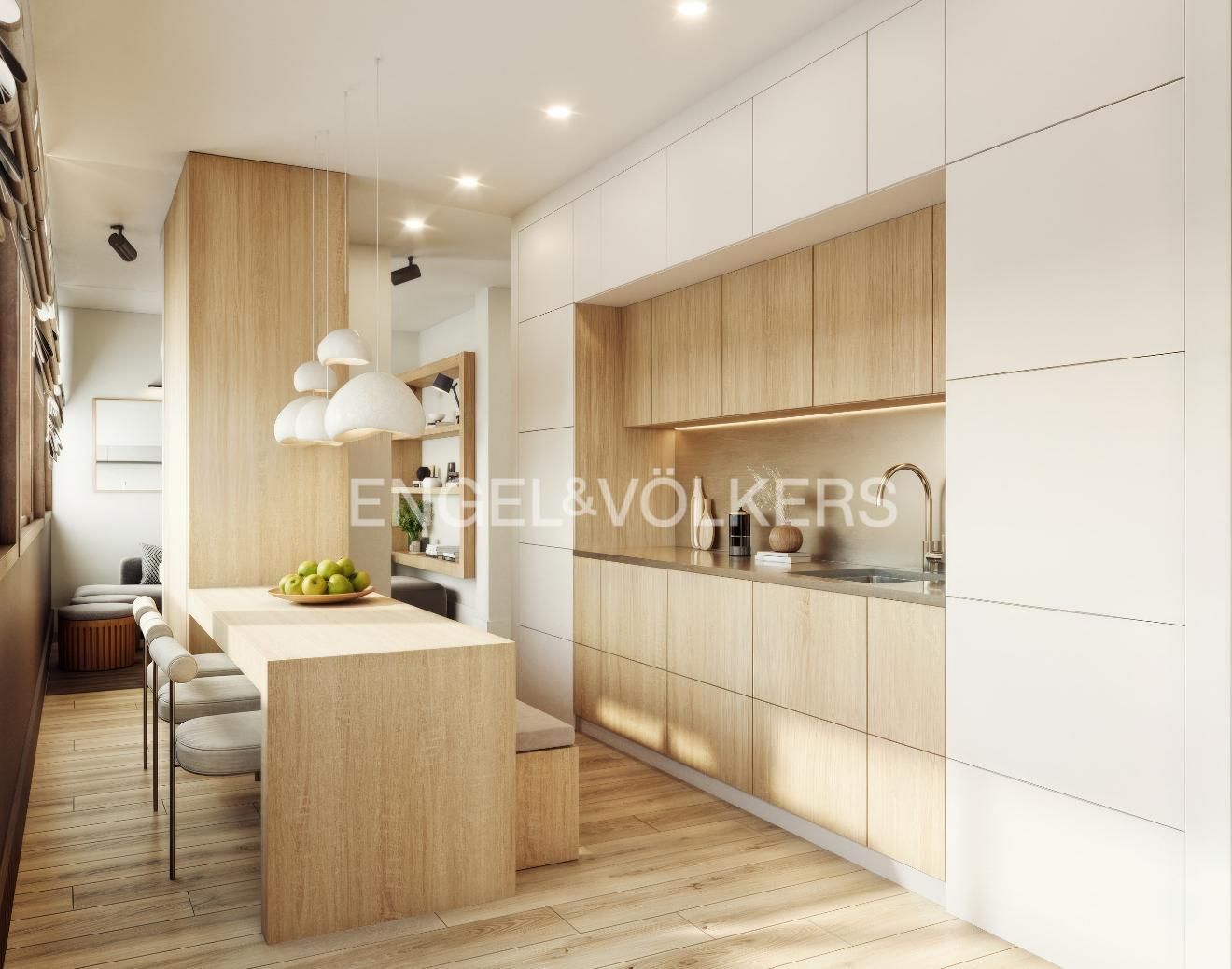 Cuina de Apartament en venda en  Barcelona Capital amb Aire condicionat, Calefacció i Parquet