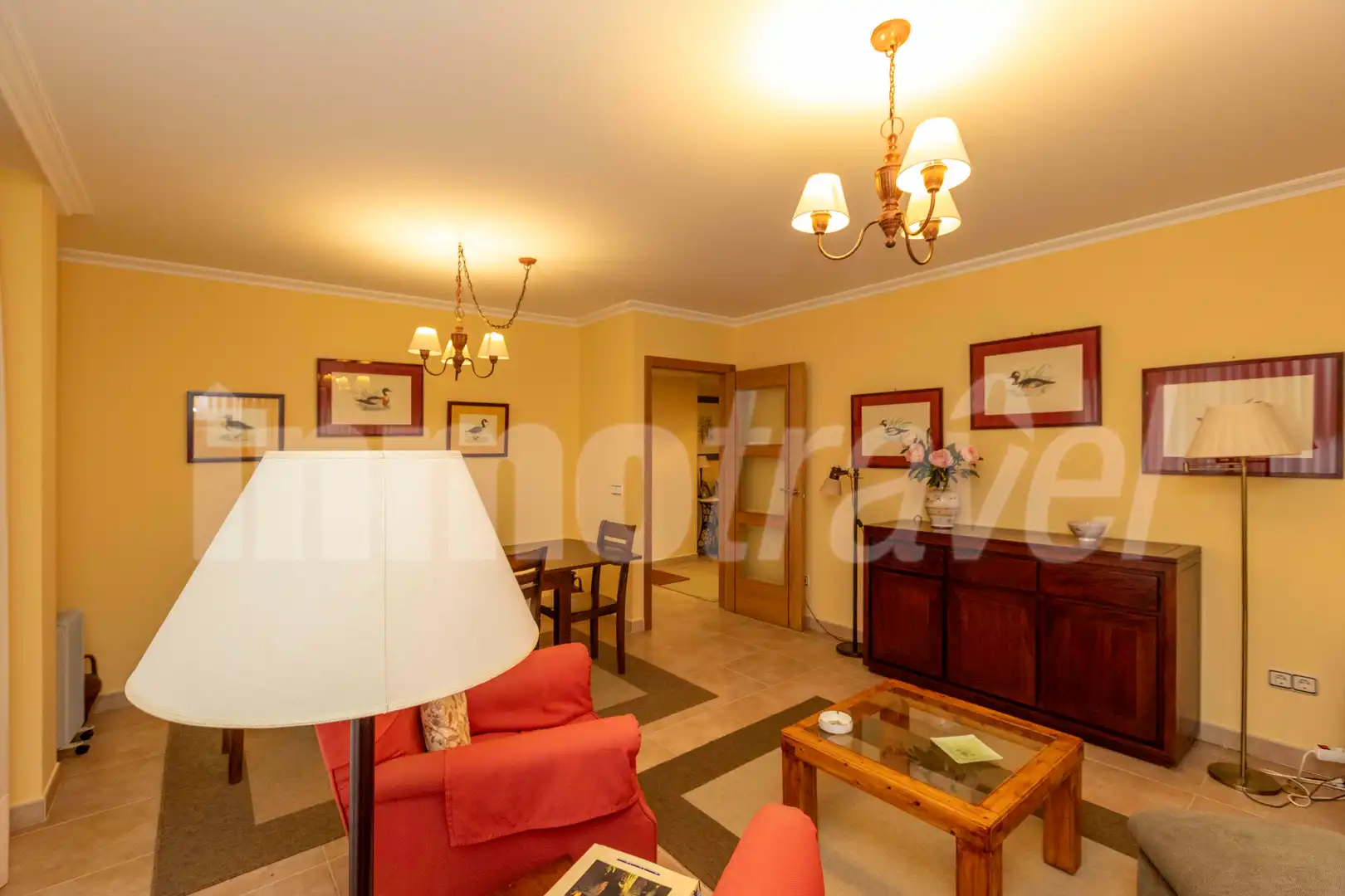 Sala d'estar de Apartament en venda en Sanxenxo amb Aire condicionat, Parquet i Terrassa