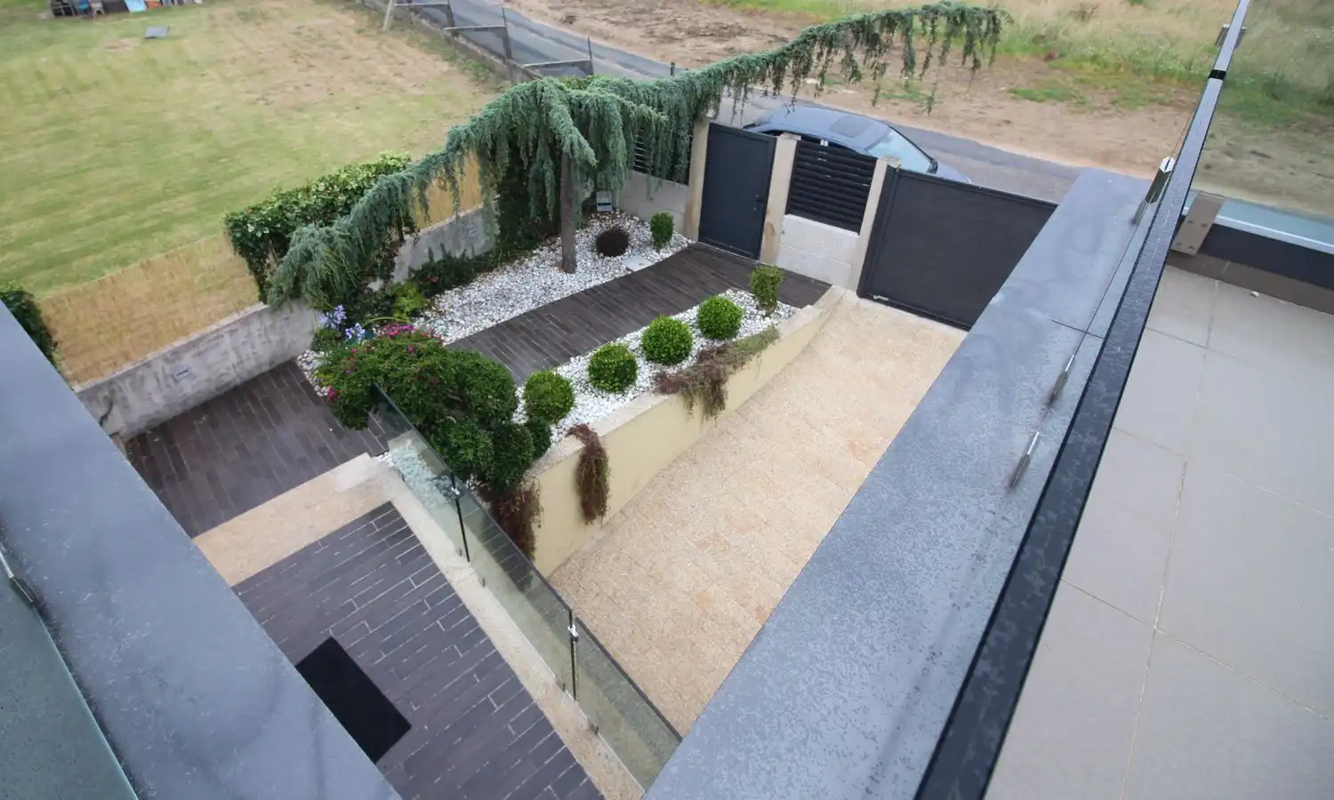 Terrassa de Casa o xalet en venda en Sanxenxo amb Calefacció, Jardí privat i Parquet