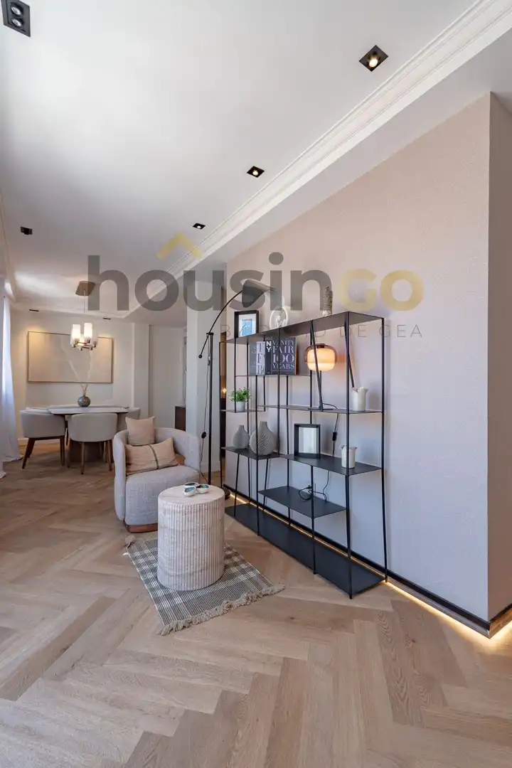 Sala de estar de Ático en venta en Barrio de Salamanca