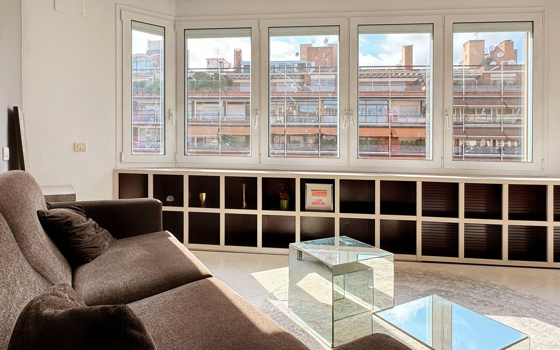 Living room of Flat for sale in  Barcelona Capital  with Air Conditioner, Heating and Furnished
