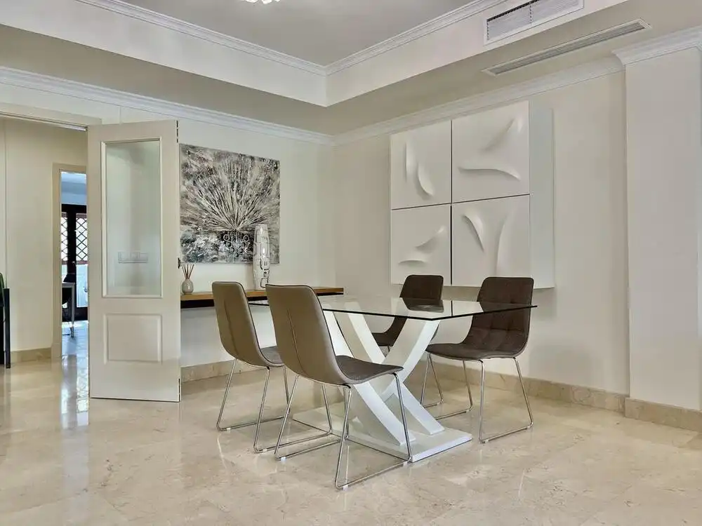 Dining room of Ground floor for rent in Marbella  with Air Conditioner, Private garden and Terrace