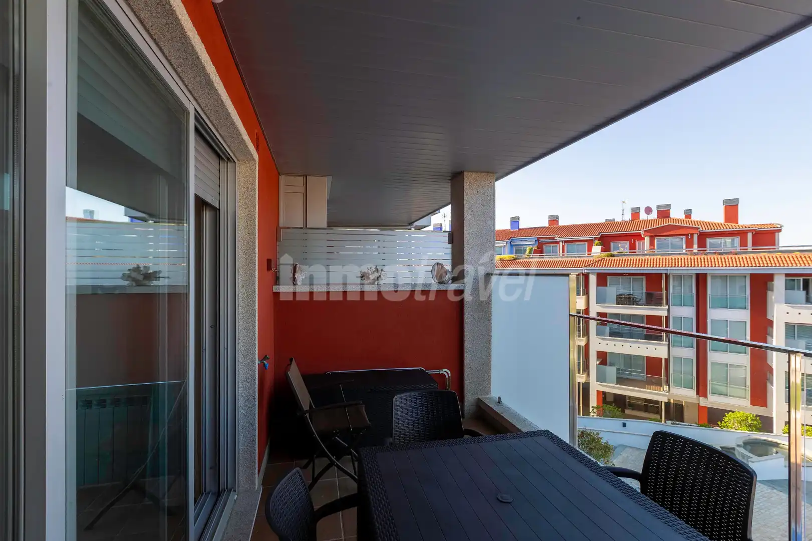 Terraza de Apartamento de alquiler en Sanxenxo con Terraza, Amueblado y Horno