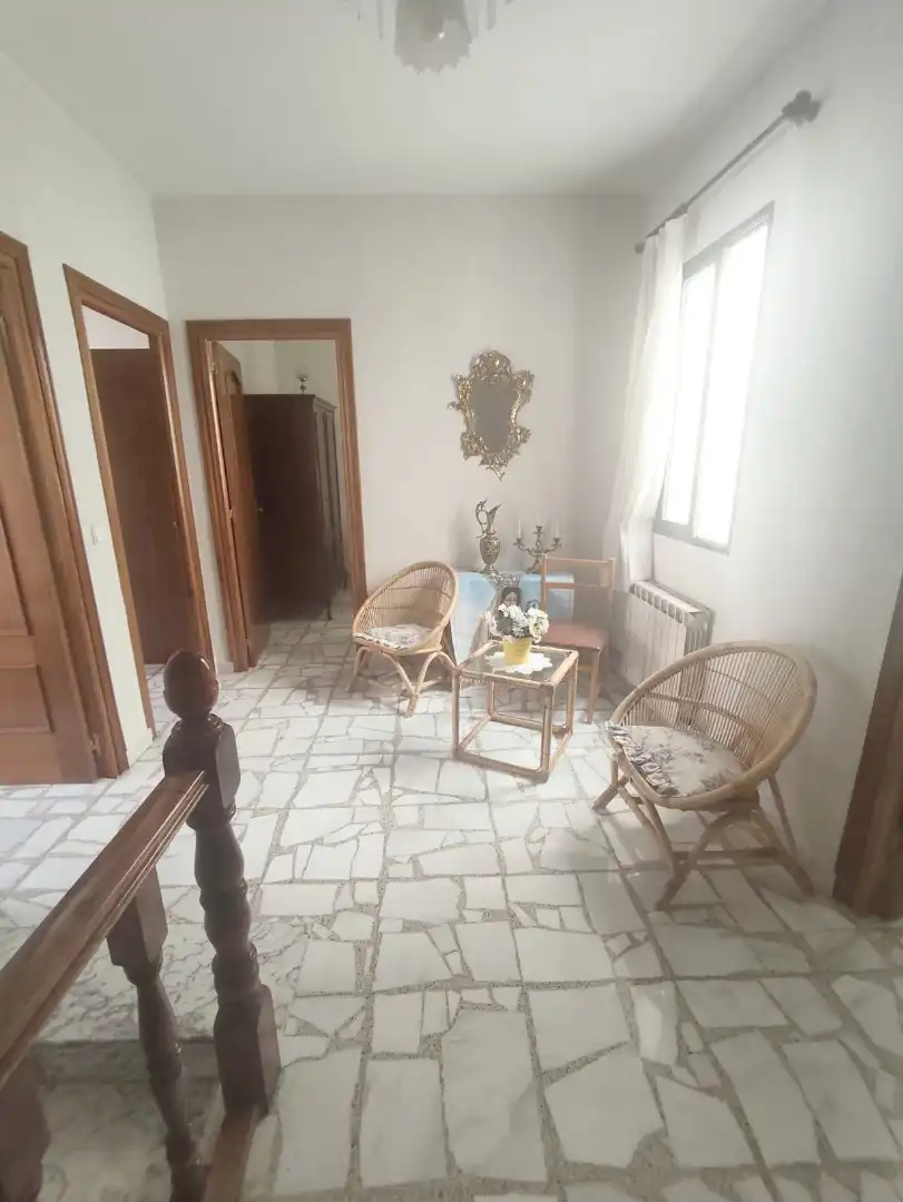 Sala de estar de Casa adosada en venta en Casarrubios del Monte con Calefacción, Jardín privado y Terraza
