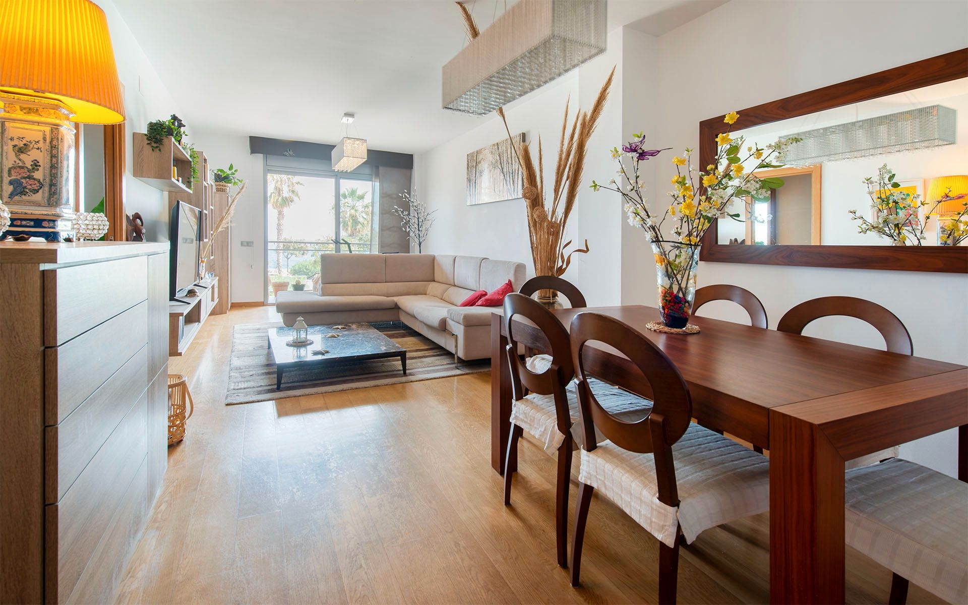 Living room of Flat for sale in Badalona  with Heating, Terrace and Swimming Pool
