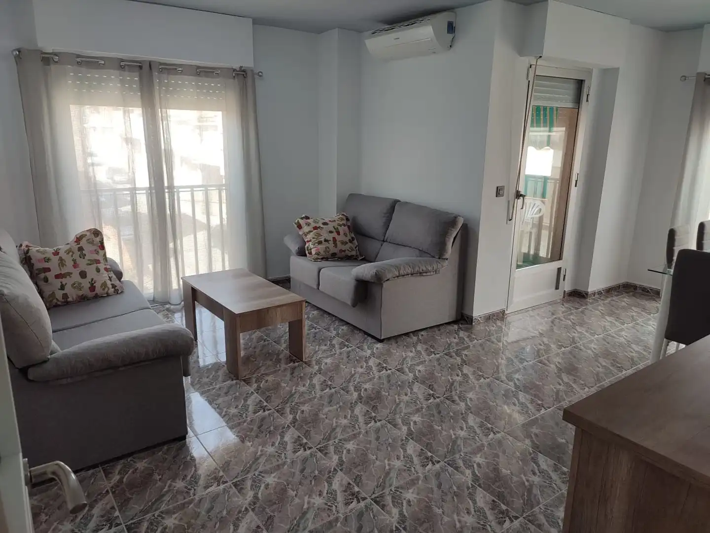Living room of Flat for rent in Mazarrón  with Air Conditioner, Heating and Furnished