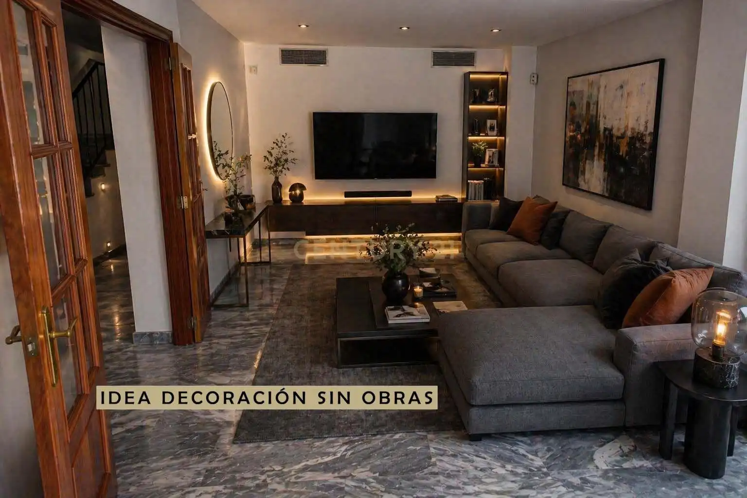 Wohnzimmer von Maisonette zum Verkauf in Badajoz mit Klimaanlage, Abstellraum und Waschmaschine