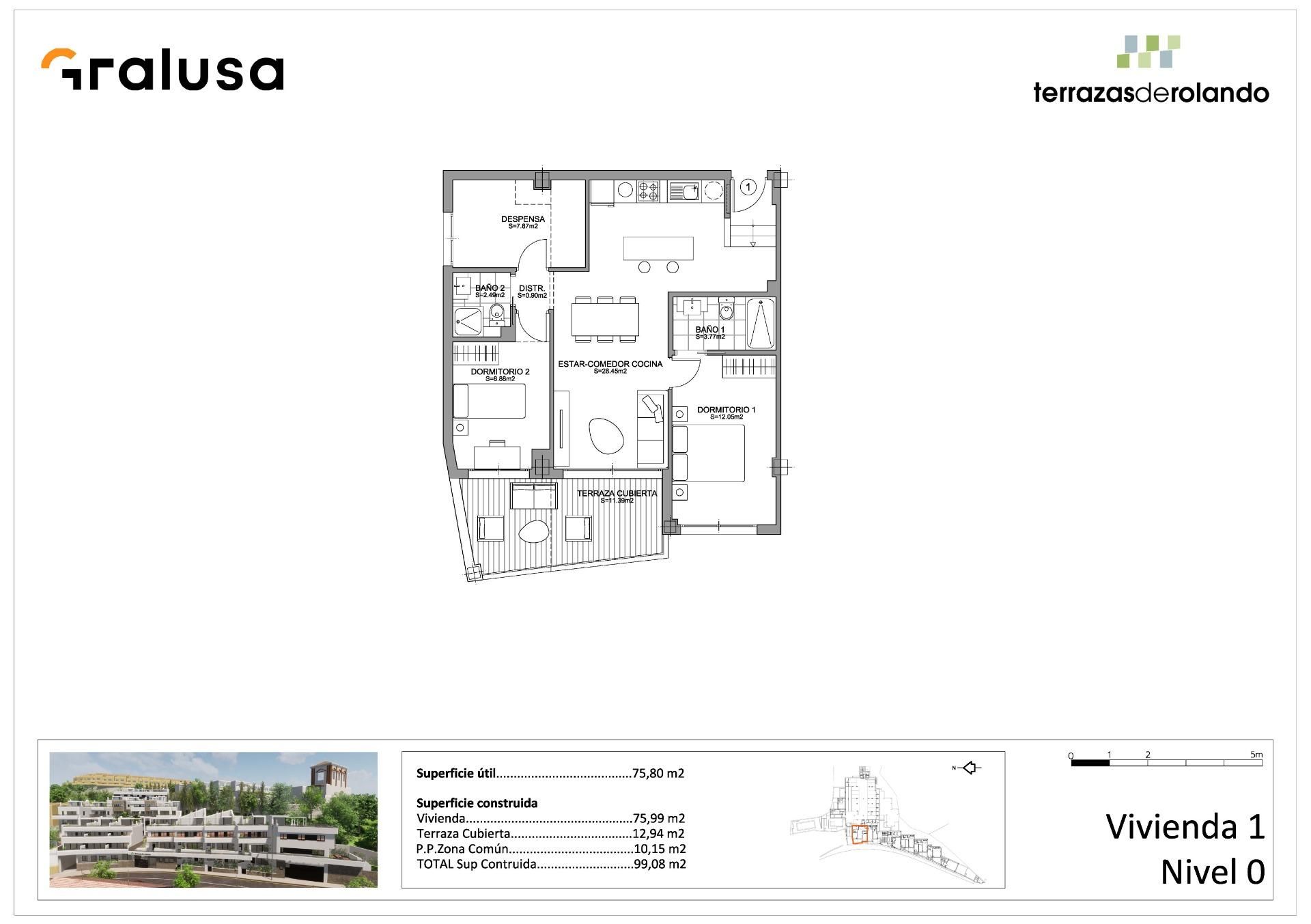 Flat for sale in  Granada Capital  with Heating, Private garden and Terrace