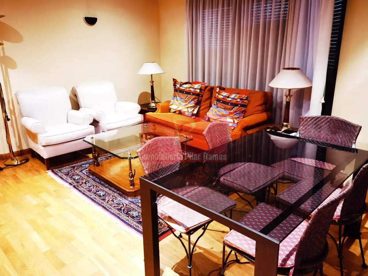 Wohnzimmer von Wohnung zur Miete in León Capital  mit Heizung, Parkett und Terrasse