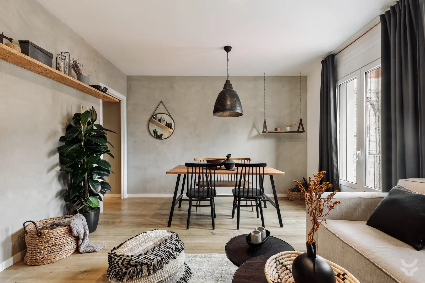 Living room of Apartments for rent in Barcelona  with Air Conditioner, Heating and Furnished